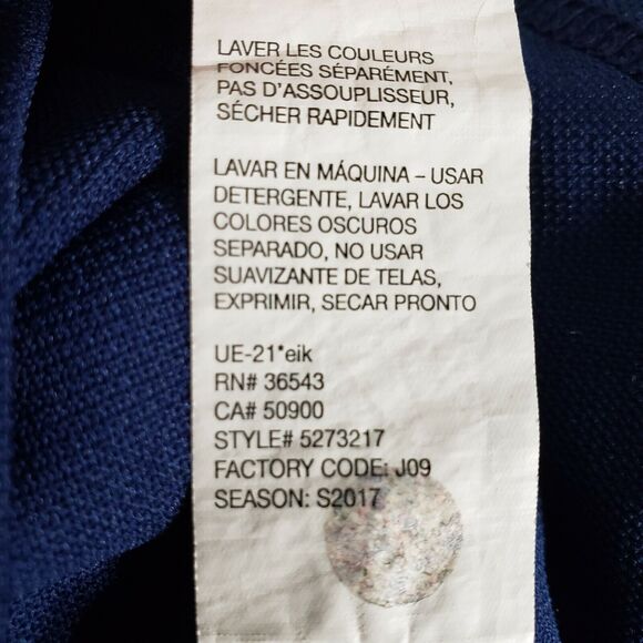 G.H. Bass & Co. Mens Sz XL Polo Shirt Pique Performance Rugby Blue Short Sleeve - Picture 8 of 8